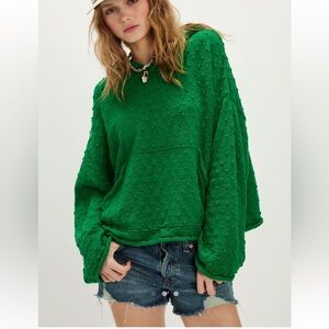 Free People Lake Side Hoodie in Jolly Green